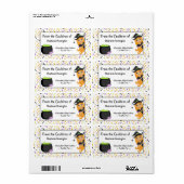 Kute aangepaste baketiketten van Halloween-witkook Etiket (Full Sheet)