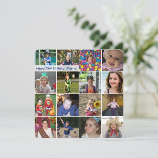 Kute, aangepaste fotokaart - je creëer het! (Staand voorkant)