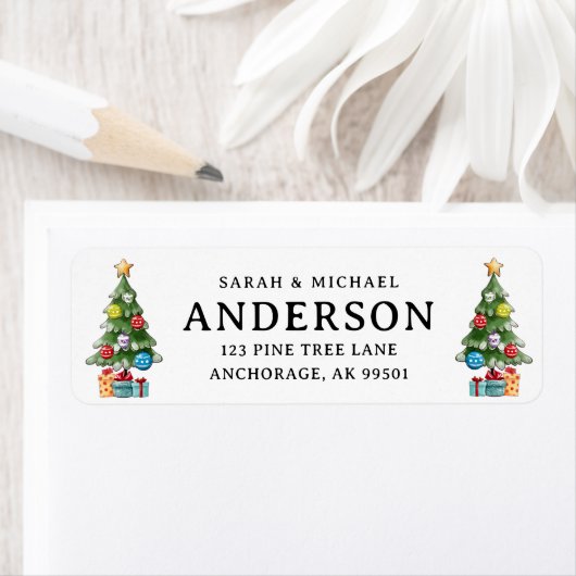 Kute aangepaste kerststructuur etiket (Insitu)