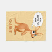 Kute aangepaste naam van Kangaroo en dekens van de (Voorkant (Horizontaal))