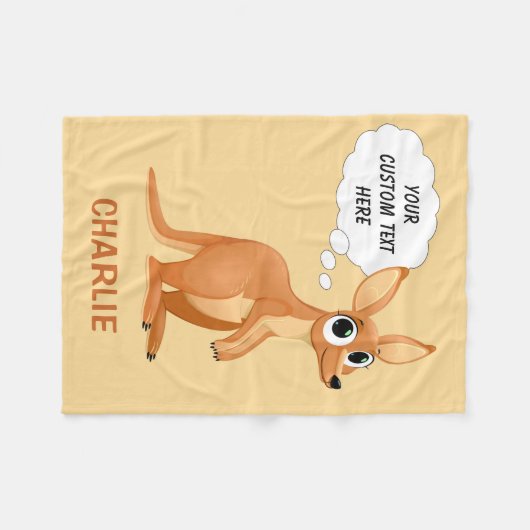 Kute aangepaste naam van Kangaroo en dekens van de (Voorkant (Horizontaal))