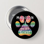 Kute aangepaste regenboogbrug schildert afdrukken  ronde button 7,6 cm (Voorkant /achterkant)