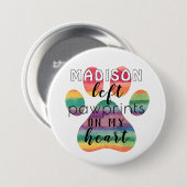 Kute aangepaste regenboogbrug schildert afdrukken  ronde button 7,6 cm (Voorkant /achterkant)