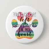 Kute aangepaste regenboogbrug schildert afdrukken  ronde button 7,6 cm (Voorkant)