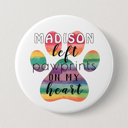 Kute aangepaste regenboogbrug schildert afdrukken  ronde button 7,6 cm (Voorkant)