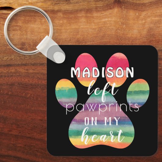 Kute aangepaste regenboogbrug schildert afdrukken  sleutelhanger (Voorkant)