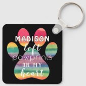 Kute aangepaste regenboogbrug schildert afdrukken  sleutelhanger (Achterkant)