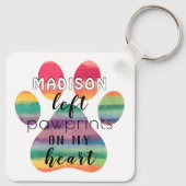 Kute aangepaste regenboogbrug schildert afdrukken  sleutelhanger (Achterkant)