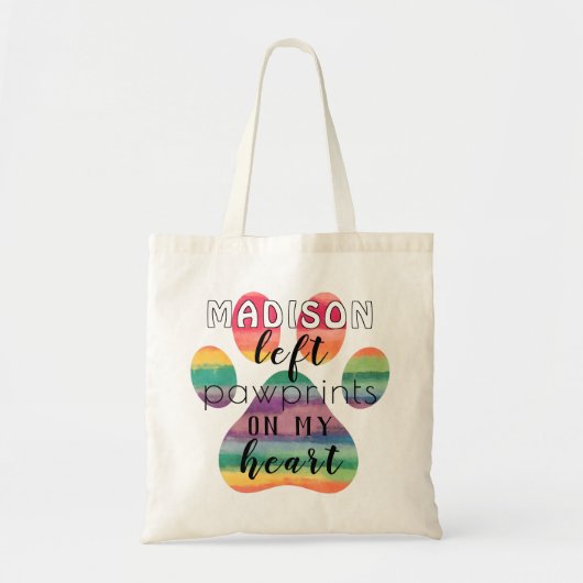 Kute aangepaste regenboogbrug schildert afdrukken  tote bag (Voorkant)
