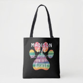 Kute aangepaste regenboogbrug schildert afdrukken  tote bag (Voorkant)