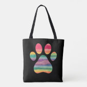 Kute aangepaste regenboogbrug schildert afdrukken  tote bag (Achterkant)