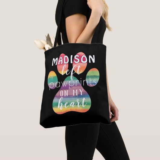 Kute aangepaste regenboogbrug schildert afdrukken  tote bag (Dichtbij)