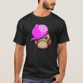 Kute aap in roze appelstijl t-shirt (Voorkant)