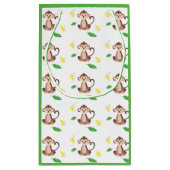 Kute aap met Banana Peels Pattern Green Klein Cadeauzakje (Achterkant)