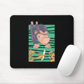 Kute aap met bananen muismat (Met muis)
