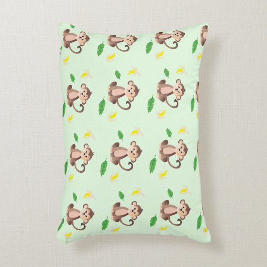 Kute aap met bananenpels Tropisch lef Accent Kussen (Voorkant(Verticaal))