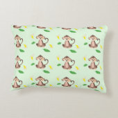 Kute aap met bananenpels Tropisch lef Accent Kussen (Achterkant)