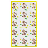 Kute aap met geel bananenpatroon klein cadeauzakje (Achterkant)