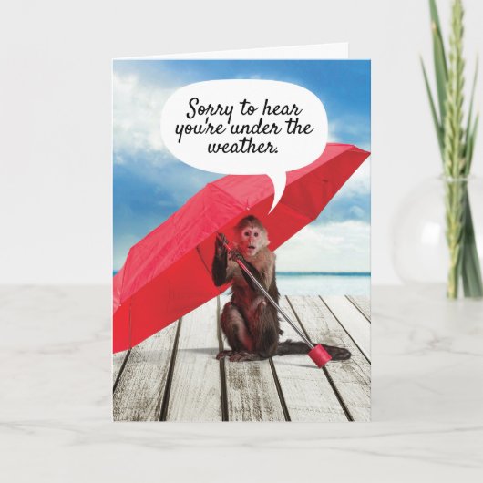 Kute aap onder het weerwater komt goed kaart (Voorkant)