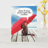 Kute aap onder het weerwater komt goed kaart (Gele Bloem)