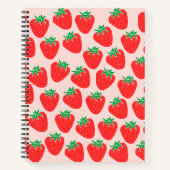 Kute aardbeien notebook notitieboek (Voorkant)