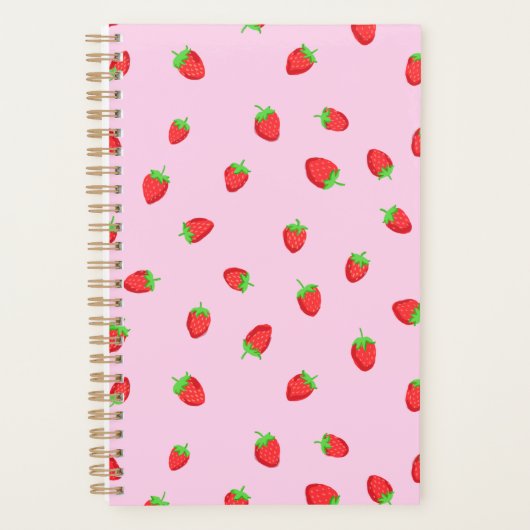 Kute aardbeiplank planner (Voorkant)