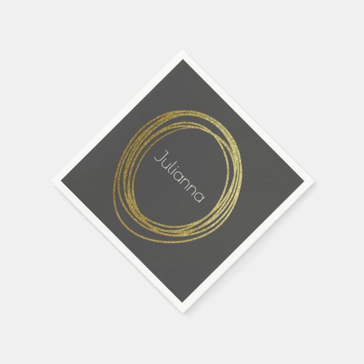 Kute Abstract Gold Glitter - speciaal gepersonalis Servet (Hoek)