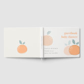 Kute Abstract Oranje ruity Bold Baby shower Gastenboek (Volledig)