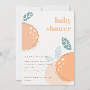 Kute Abstract Oranje ruity Bold Baby shower Kaart