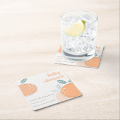 Kute Abstract Oranje ruity Bold Baby shower Kartonnen Onderzetters (Insitu)