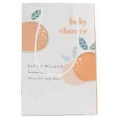Kute Abstract Oranje ruity Bold Baby shower Medium Cadeauzakje (Voorkant)