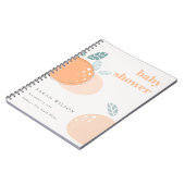 Kute Abstract Oranje ruity Bold Baby shower Notitieboek (Linkerzijde)