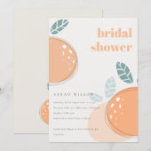 Kute Abstract Oranje ruity Bold Vrijgezellenfeest Kaart (Voorkant / Achterkant)