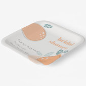 Kute Abstract Oranje ruity Bold Vrijgezellenfeest Papieren Bordje (Gebogen)