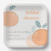 Kute Abstract Oranje ruity Bold Vrijgezellenfeest Papieren Bordje (Voorkant)