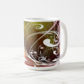 Kute Abstracte Floral Mok (Voorkant rechts)