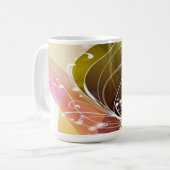 Kute Abstracte Floral Mok (Voorkant links)