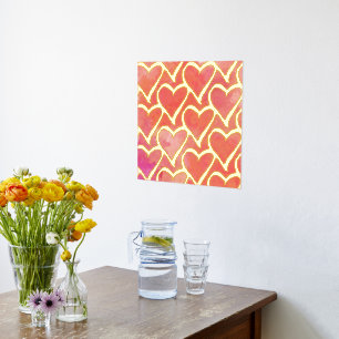 Kute Abstracte harten Roze Folie Afdrukken