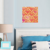 Kute Abstracte harten Roze Folie Afdrukken (Insitu (Slaapkamer))