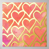 Kute Abstracte harten Roze Folie Afdrukken (Voorkant)