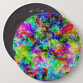 Kute abstracte kleurige brust textuur ronde button 6,0 cm (Voorkant /achterkant)