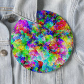 Kute abstracte kleurige brust textuur ronde button 6,0 cm (In situ)