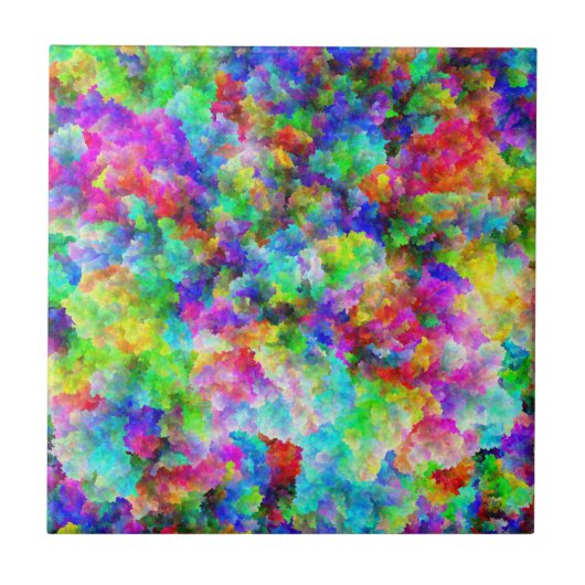 Kute abstracte kleurige brust textuur tegeltje (Voorkant)