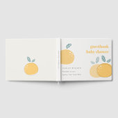 Kute Abstracte Lemon Citrus Fruity Bold Baby showe Gastenboek (Volledig)