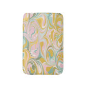 Kute Abstracte marmer Swirl in Earthy Pink en Gold Badmat (Voorkant Verticaal)