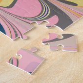 Kute Abstracte marmer verfdraai in roze Legpuzzel (Zijkant)