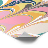 Kute Abstracte marmer verfdraai in roze Poster (Hoek)
