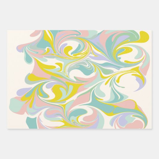 Kute Abstracte marmerzwijn in parelkleuren Inpakpapier Vel (Voorkant)