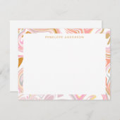 Kute Abstracte pasta roze marmer-kunst op maat Notitiekaartje (Voorkant / Achterkant)