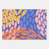 Kute Abstracte vormen Pattern Blue Red Roze Inpakpapier Vel (Voorkant)